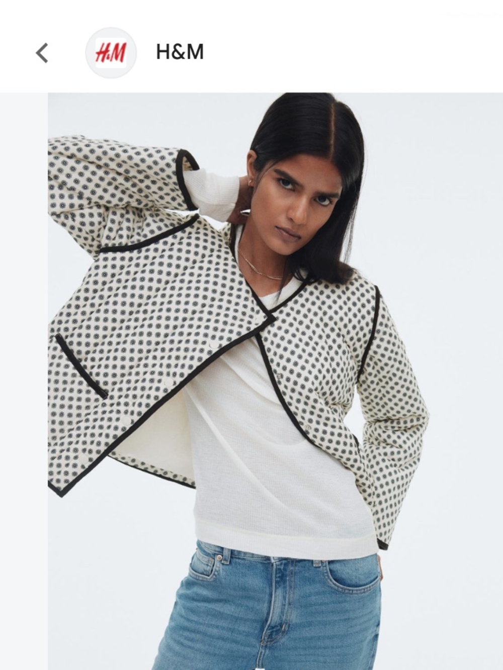 H&M Quilted Cotton Jacket. Medium